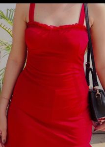 Chic Red Tie-Strap Mini Dress
