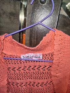 Crocheted Coral Shrug