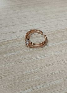 Elegant Rose Gold Double Band Ring
