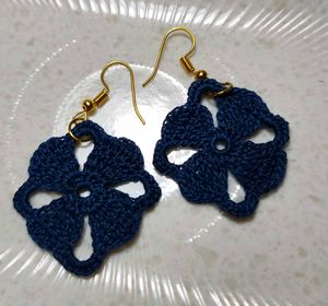 Handmade Crochet Flower Earrings