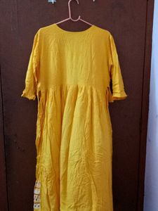 Vibrant Yellow Embroidered Kurta Set