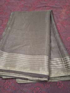 Elegant Saree with Gold jari Border