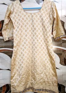 Elegant Cream Brocade Kurta