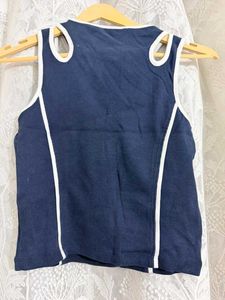 Ownd Navy Blue Sleeveless Top