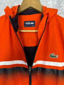 Lacoste Orange Gradient Hooded Windbreaker