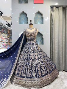 Elegant Navy Blue Lehenga Choli