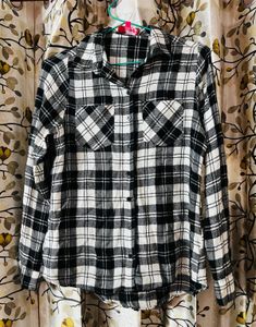 Black & White Plaid Shirt