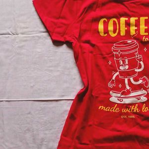 Red Coffee To Go Graphic T-Shirt