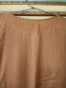Emperus Women's Rust Brown Kurta Set | XL