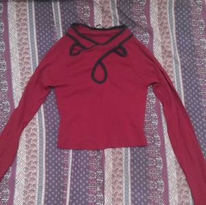 Y2k Cherry Red Cut out Top💋