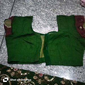 trendy women saree with blouse   and wit