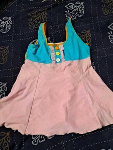 Cute Lil Girls' Pastel Colored Swim Suit