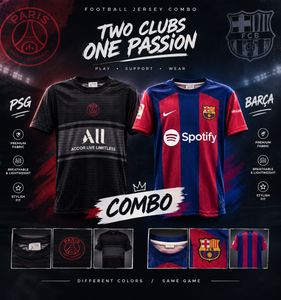 Football Jersey Combo - PSG & Barcelona