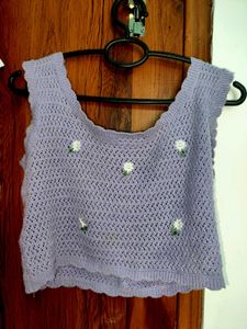 Lavender Crochet Daisy Tank Top