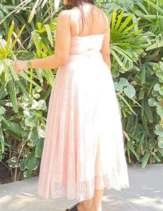 Elegant Pink Lace Party Dress