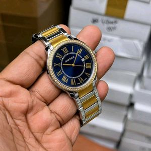 Cartier Ronde Louis watch in Silver &amp; yellow gold