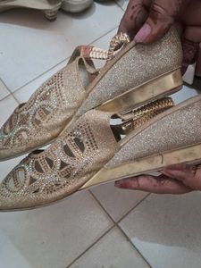 Sparkly Wedge Sandals