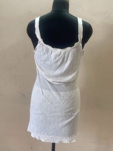 White Embroidered Tank Top