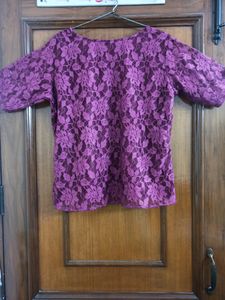 Fashfun Maroon Lace Beautiful Top 💜