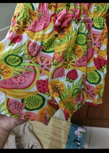 Cute Fruit Print Romper for Girls