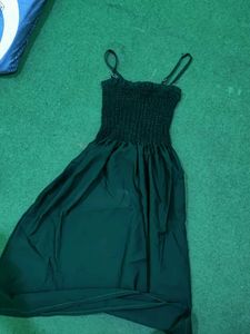 Green Sundress with White Cover-Up