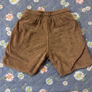 Cozy Brown Terry Shorts