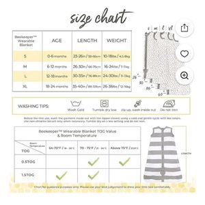 Striped Sleeveless Zip-Up Sleep Sack