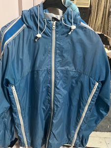 GStar Blue Hooded Windbreaker Jacket