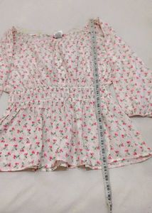 Floral Off-Shoulder Peplum Top