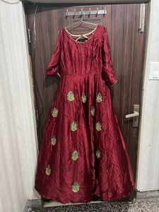 Elegant Embroidered Anarkali Suit