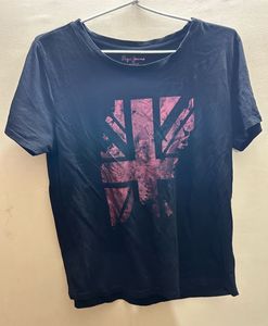 Black Union Jack Graphic T-Shirt
