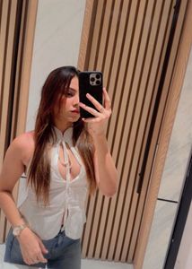Elegant Cream Halter Neck Top
