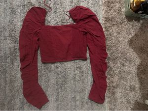 Zara Ruched V-Neck Crop Top