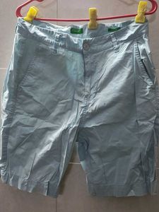 beneton Light Blue Casual Shorts