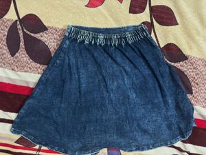 Denim A-Line Skirt