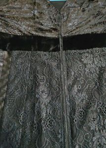 Elegant Black Lace dubai abaya