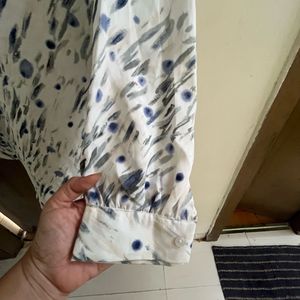 Abstract Print Oversized Shirt