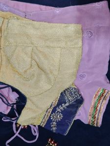Ethnic Blouse Set - Pink &amp; Gold