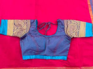 Vibrant Pink Saree with Blouse