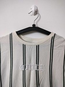 Striped "Chill" T-Shirt