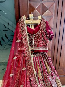 Stunning Embroidered Red Lehenga Choli