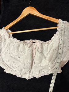 Chic Eyelet Crop Top