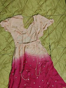 Bohemian Ombre Mirror Work Kurti
