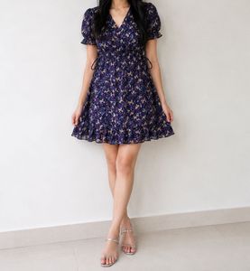 Floral Print Wrap Dress