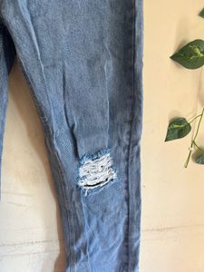 Ripped Knee Denim Jeans