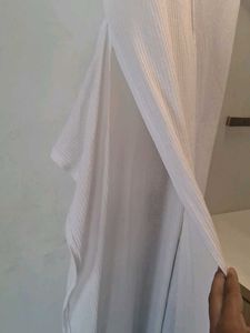 Classic White Ribbed Tunic Top