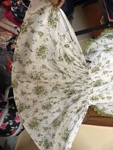 the perfect green white frock