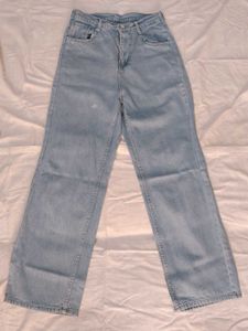 Light Wash Straight Leg Jeans