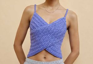Crocheted Wrap Crop Top