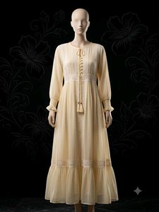 Elegant Cream Lace Maxi Dress ✨🤌🥰